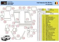 Toyota Highlander 2013-2016 Interieur WHZ Dashboard trim kit 28 Delig - 1