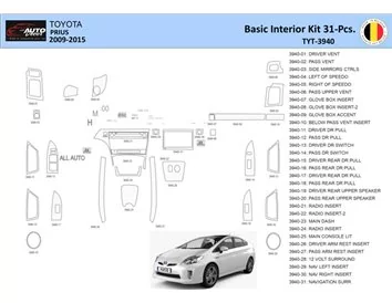Toyota Prius 2009-2015 Interieur WHZ Dashboard trim kit 31 Delig - 1