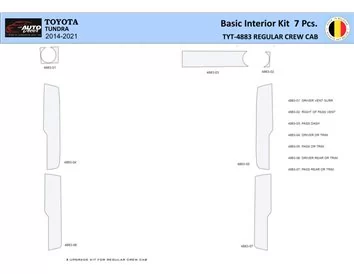 Toyota Tundra 2014-2021 Intérieur WHZ Kit de garniture de tableau de bord 7 pièces - 1