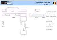 Volvo 850 1993-1996 Intérieur WHZ Kit de garniture de tableau de bord 8 pièces - 1
