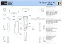Volvo S50 2004-2009 Intérieur WHZ Kit de garniture de tableau de bord 33 pièces - 1