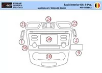 Nissan Qashqai 2018 Intérieur WHZ Kit garniture tableau de bord 9 Pièces - 1