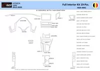 Honda Civic X 2012-2015 Intérieur WHZ Kit de garniture de tableau de bord 20 pièces - 1