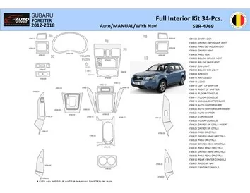 Subaru Forester 2012-2018 Interieur WHZ Dashboard trim kit 34 delig - 1