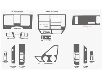 Mack Anthem Truck Year 2018 Style Dash trim kit Full - 1 - Interior Dash Trim Kit