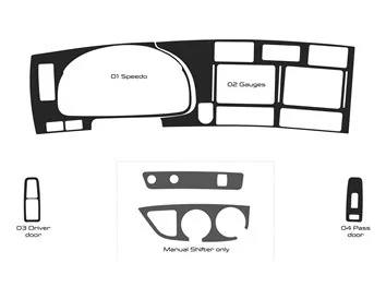 Kenworth T880 Camion - Année 2013-2021 Kit de garnitures de tableau de bord de style intérieur - 1