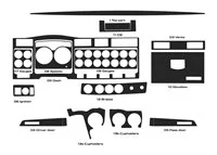 Kenworth W900 Camion - Année 2019-2022 Ensemble combiné de garnitures de tableau de bord de style intérieur - 2