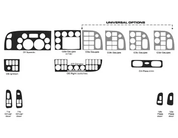 Camion Peterbilt 365 - Année 2016-2021 Kit de garniture de tableau de bord intérieur style cabine complet - 1