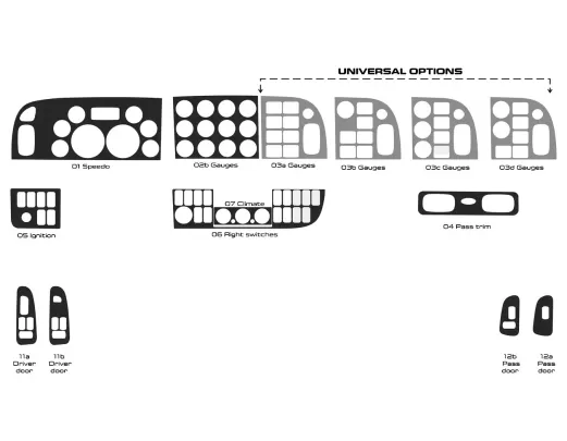 Camion Peterbilt 389 - Année 2016-2021 Kit de garniture de tableau de bord intérieur style cabine complet - 1 Camion Peterbilt 389 - Année 2016-2021 Kit de garniture de tableau de bord intérieur style cabine complet - 1
