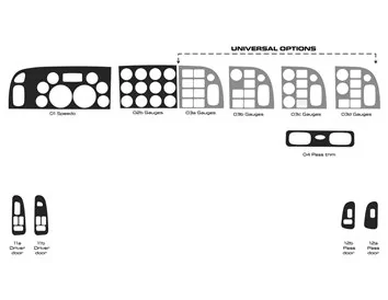 Peterbilt 389 Truck - Jaar 2016-2021 Interieur Cabinestijl Veel origineel Dash trim kit - 1