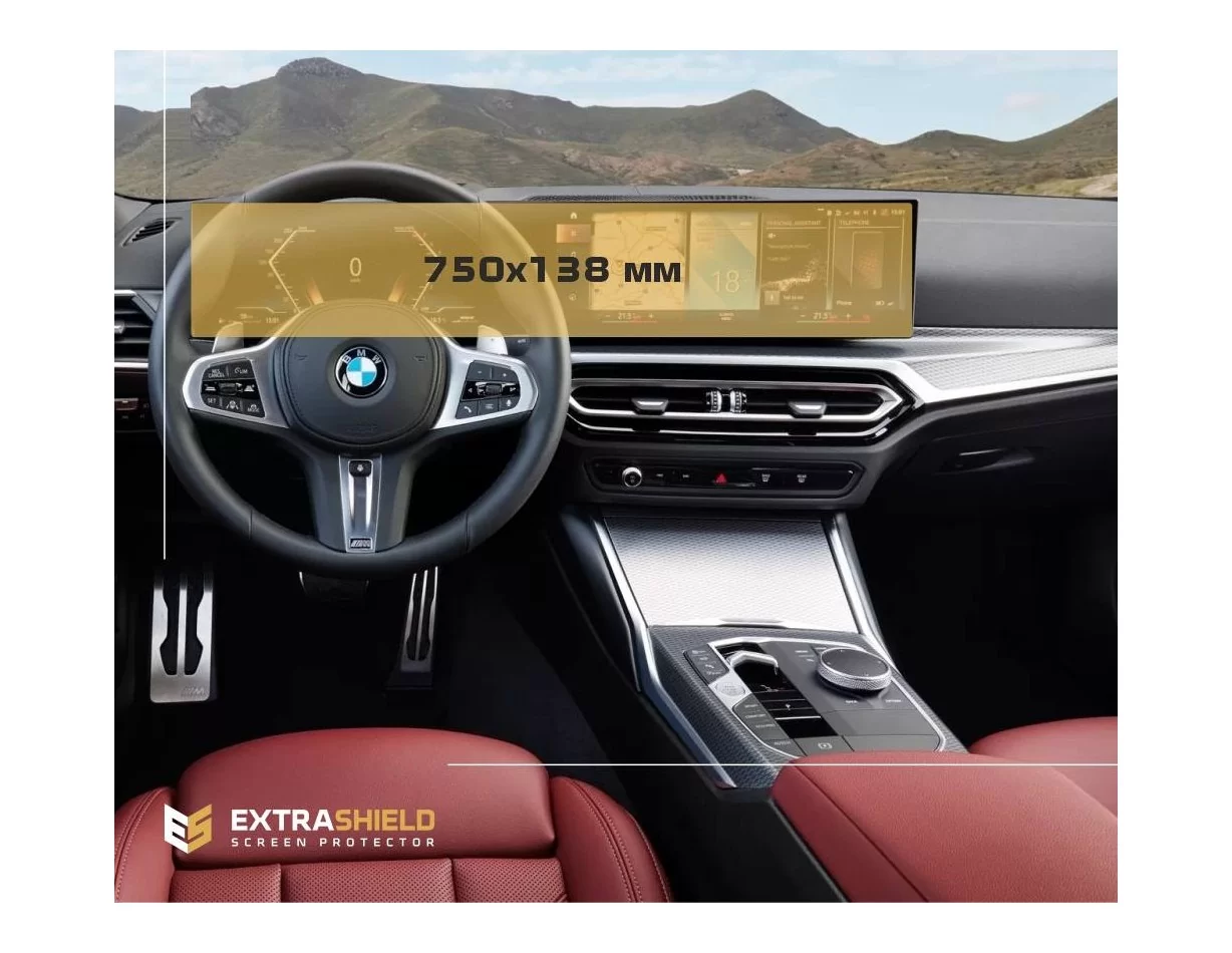 BMW 3 Series (G80) 2018 - Present BMW Live Cockpit Plus with curved display BMW ExtraShield Screeen Protector - 1