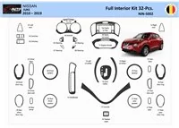 Nissan Juke 2011-2017 Kit de garniture de tableau de bord intérieur 3D Dash Trim Dekor 32-Parts - 1