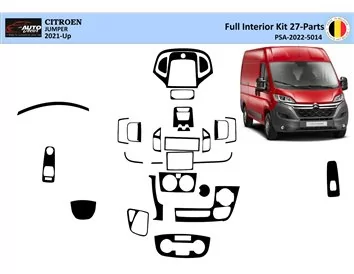 Citroen Jumper 2021 Inleg dashboard Interieurset aansluitend en pasgemaakt op he 27-Teile - 1