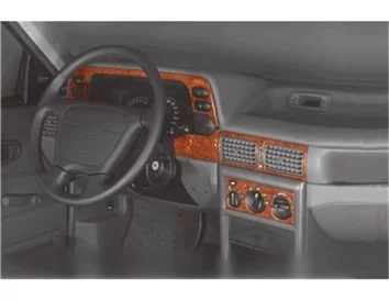 Daewoo Cielo-Nexia 02.95-05.97 Kit de garniture de tableau de bord intérieur 3D Dash Trim Dekor 16 pièces - 1