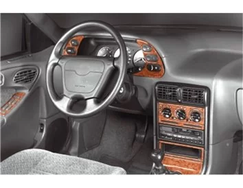 Daewoo Espero 02.95-01.98 Kit de garniture de tableau de bord intérieur 3D Dash Trim Dekor 11-Parts - 1