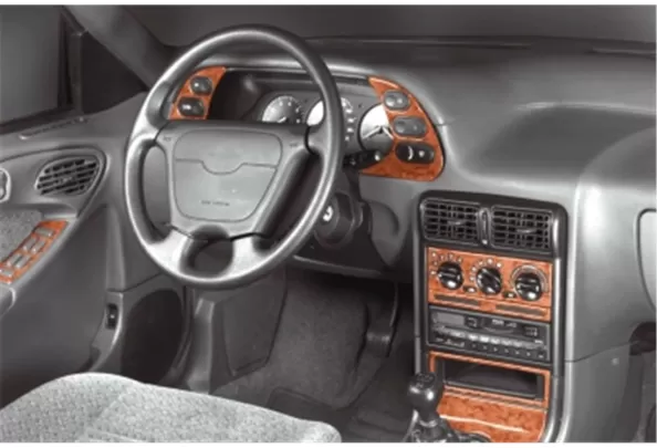 Daewoo Espero 02.95-01.98 Kit de garniture de tableau de bord intérieur 3D Dash Trim Dekor 11-Parts - 1 Daewoo Espero 02.95-01.98 Kit de garniture de tableau de bord intérieur 3D Dash Trim Dekor 11-Parts - 1