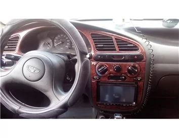 Daewoo Lanos 05.1997 Kit de garniture de tableau de bord intérieur 3D Dash Trim Dekor 11-Parts - 1