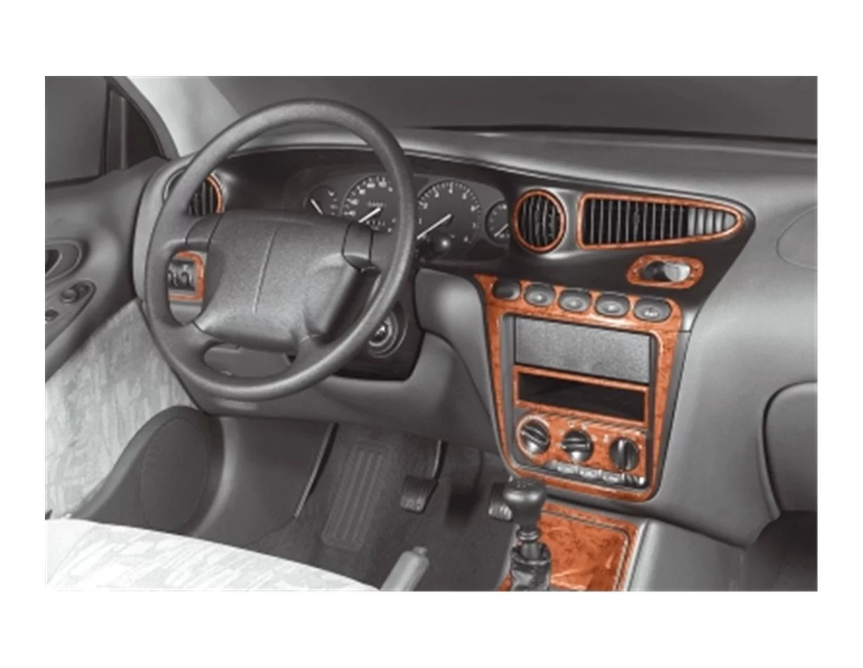 Daewoo Leganza 09.1997 Kit de garniture de tableau de bord intérieur 3D Dash Trim Dekor 18-Parts - 1