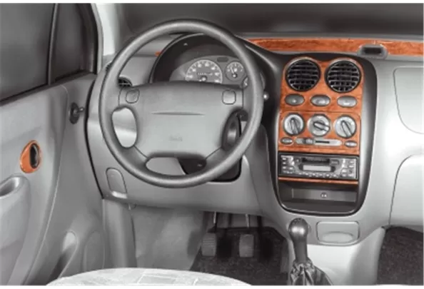 Daewoo Matiz 08.98-01.05 Kit de garniture de tableau de bord intérieur 3D Dash Trim Dekor 11-Parts - 1 Daewoo Matiz 08.98-01.05 Kit de garniture de tableau de bord intérieur 3D Dash Trim Dekor 11-Parts - 1